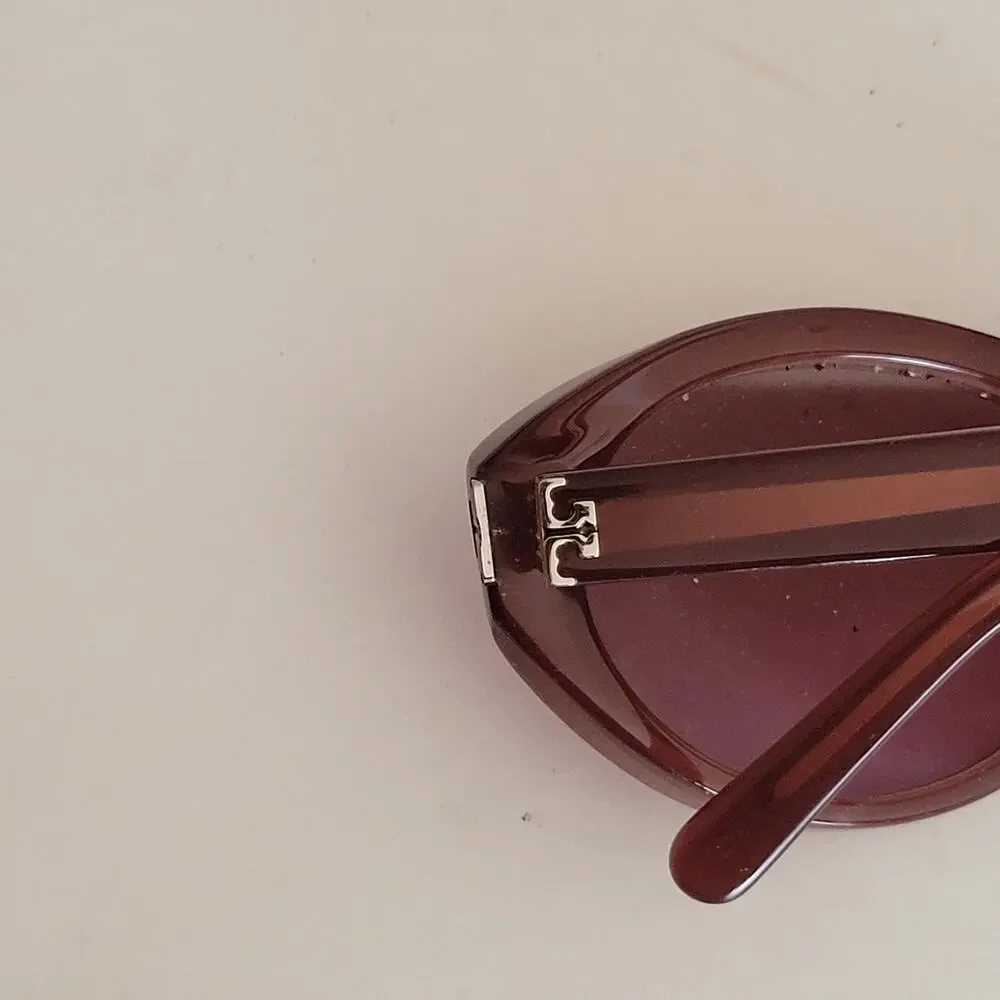 Tory Burch TY 7040 Sunglasses Burgundy Oval Cat Eye 1053/14 57x19x135 w/Case